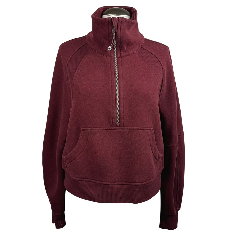 Lululemon Scuba Oversized Half-Zip Hoodie Red Merlot XS/S Burgundy Sweatshirt